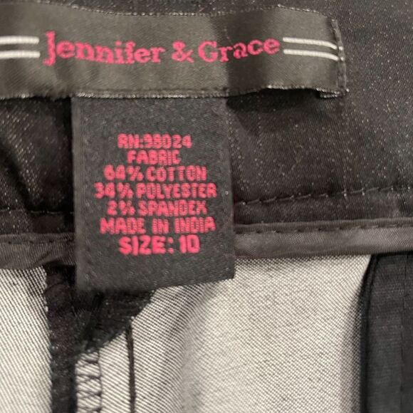 JENNIFER & GRACE BERMUDA SHORTS BLACK DENIM SIZE 10 - Picture 3 of 5